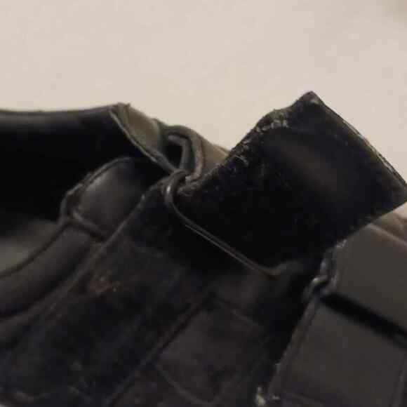 Gucci Pelle S. Gomma Trainers Sneakers Men Sz 40 BLACK Leather Monogram Low Top - Picture 6 of 16